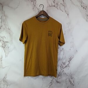 REI Co Op T Shirt Women XS Yellow Mustard Tee Top Organic Cotton Short Sleeve